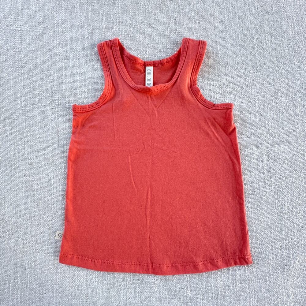 Childhoods Orange/Pink Cotton Tank GUC 5T